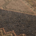 Vintage Aksaray Turkish Area Rug 4x8 ft — Brown & Pink Geometric