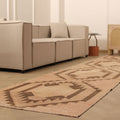 Vintage Malatya Turkish Runner Rug 3x15 ft — Beige & Brown Southwestern