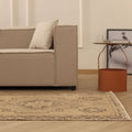 Vintage Malatya Turkish Runner Rug 3x10 ft — Beige & Brown Geometric (No. 62506)