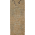 Vintage Malatya Turkish Runner Rug 2x9 ft — Beige & Brown Geometric