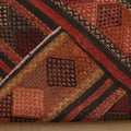 Vintage Malatya Turkish Kilim Runner Rug 3x13 ft — Brown & Red Geometric