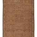 Vintage Southeastern Persian Style Area Rug 5x7 ft — Orange & Brown Floral