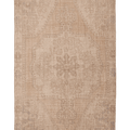 Vintage Nevşehir Turkish Area Rug 4x7 ft — Beige & Brown Floral