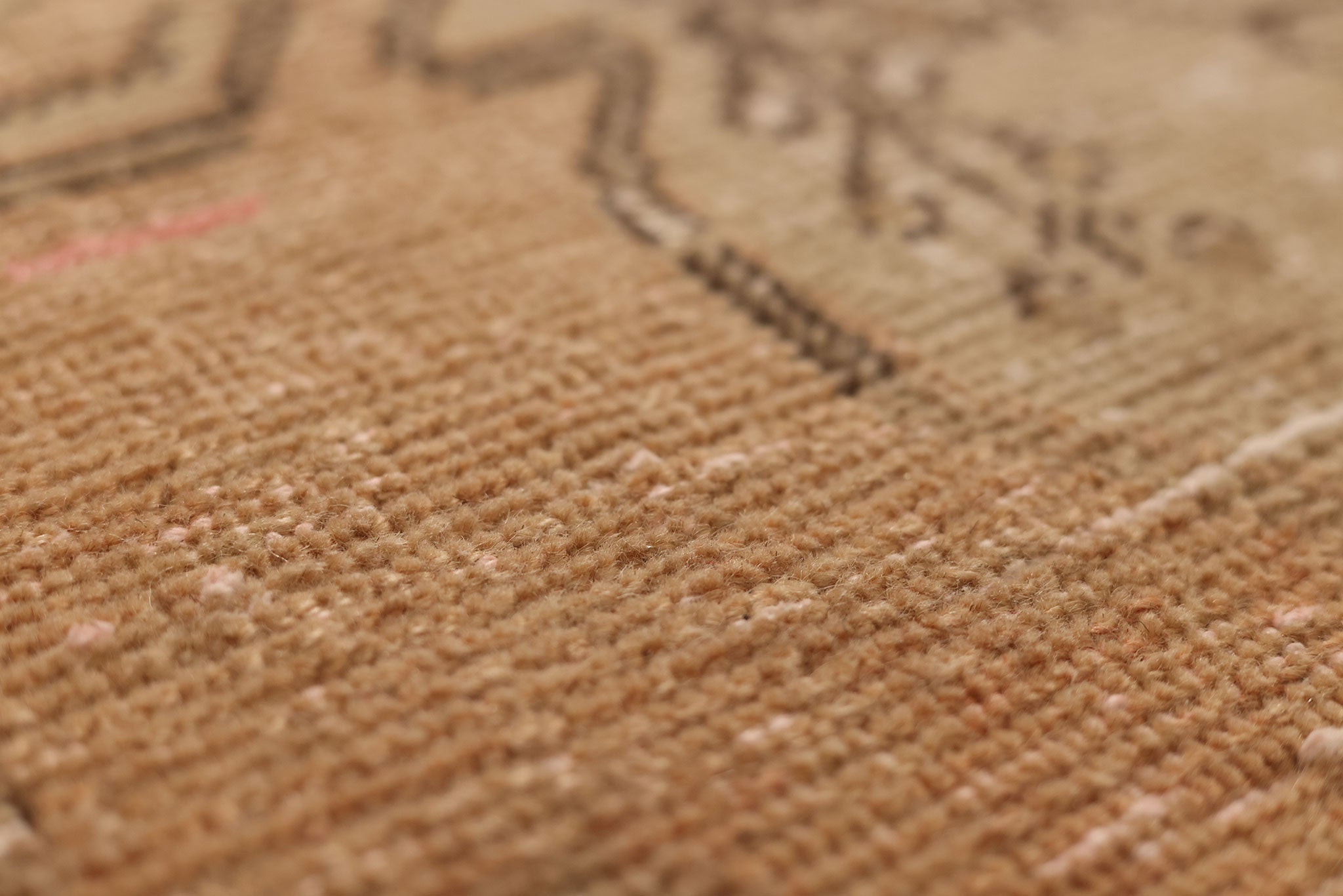 Vintage Nevşehir Turkish Runner Rug 3x7 ft — Orange & Beige Distressed