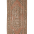 Vintage Nevşehir Turkish Runner Rug 2x6 ft — Brown & Beige Geometric