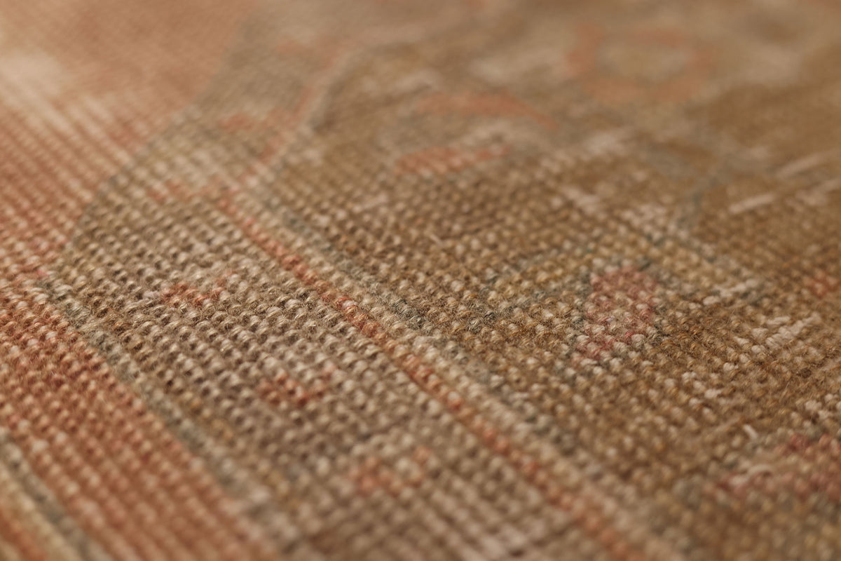 Vintage Nevşehir Turkish Runner Rug 2x6 ft — Brown & Beige Geometric