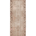Vintage Niğde Turkish Runner Rug 2x9 ft — Beige & Brown Floral