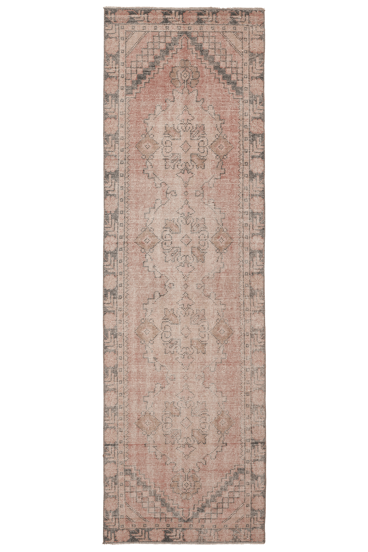 Vintage Niğde Turkish Runner Rug 2x8 ft — Floral