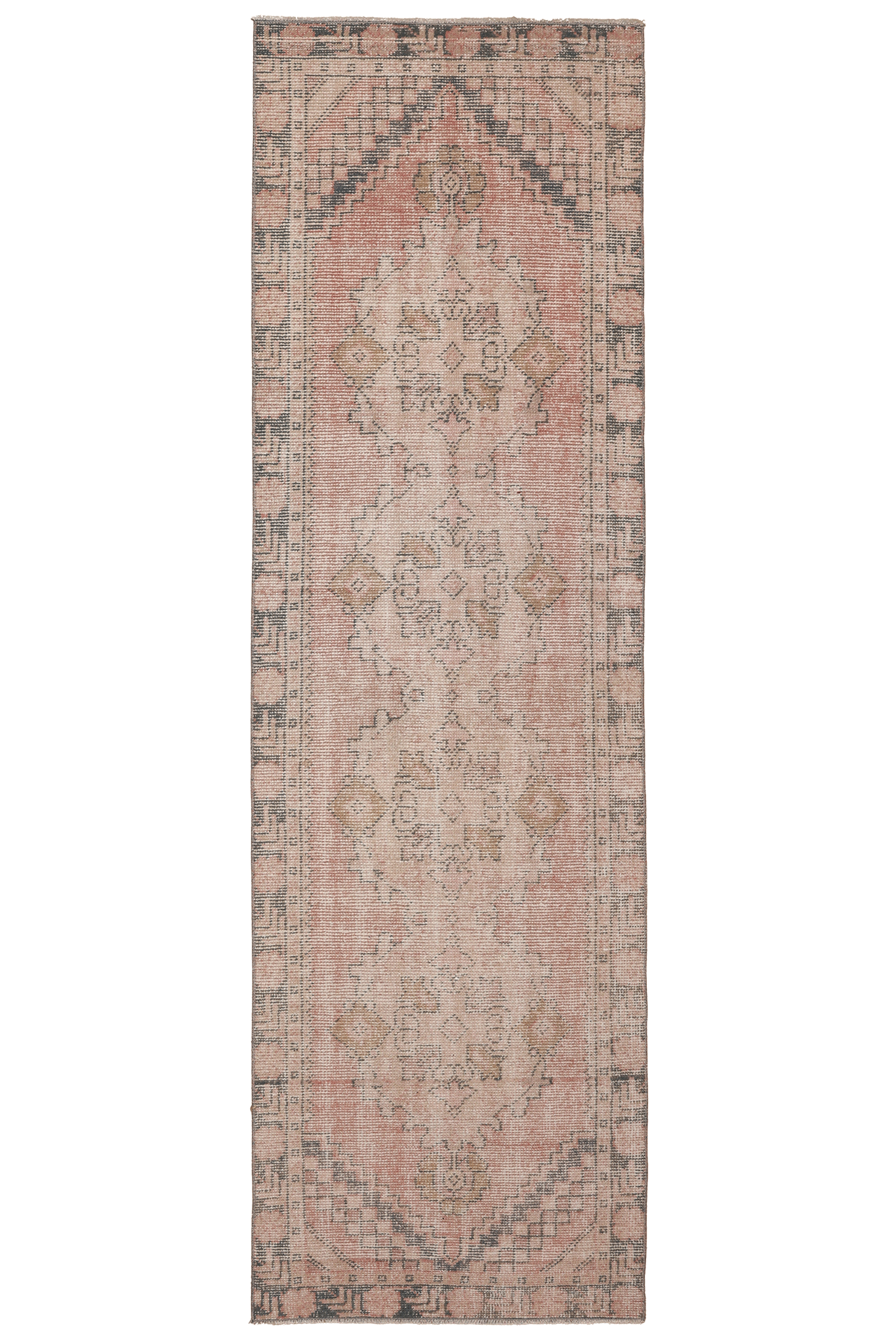 Vintage Niğde Turkish Runner Rug 2x8 ft — Floral