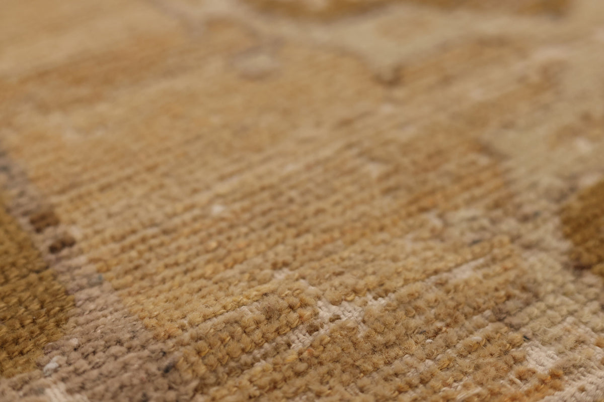 Vintage Niğde Turkish Runner Rug 1x8 ft — Beige & Brown Distressed
