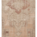 Vintage Nevşehir Turkish Area Rug 3x4 ft — Beige & Brown Distressed