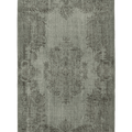 Vintage Isparta Turkish Area Rug 5x9 ft — Green & Gray Floral