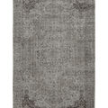 Vintage Isparta Turkish Area Rug 6x9 ft — Gray & Brown Floral