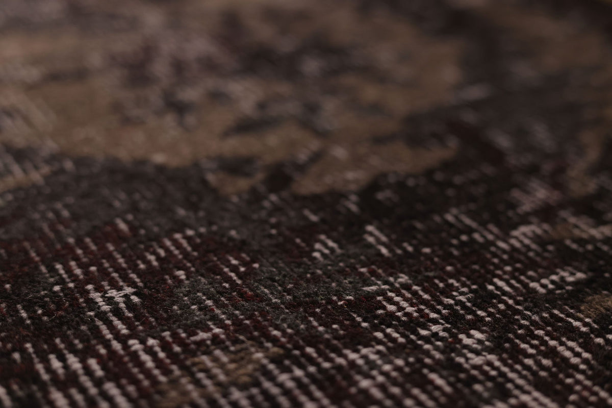 Vintage Isparta Turkish Area Rug 6x8 ft — Gray & Brown Overdyed