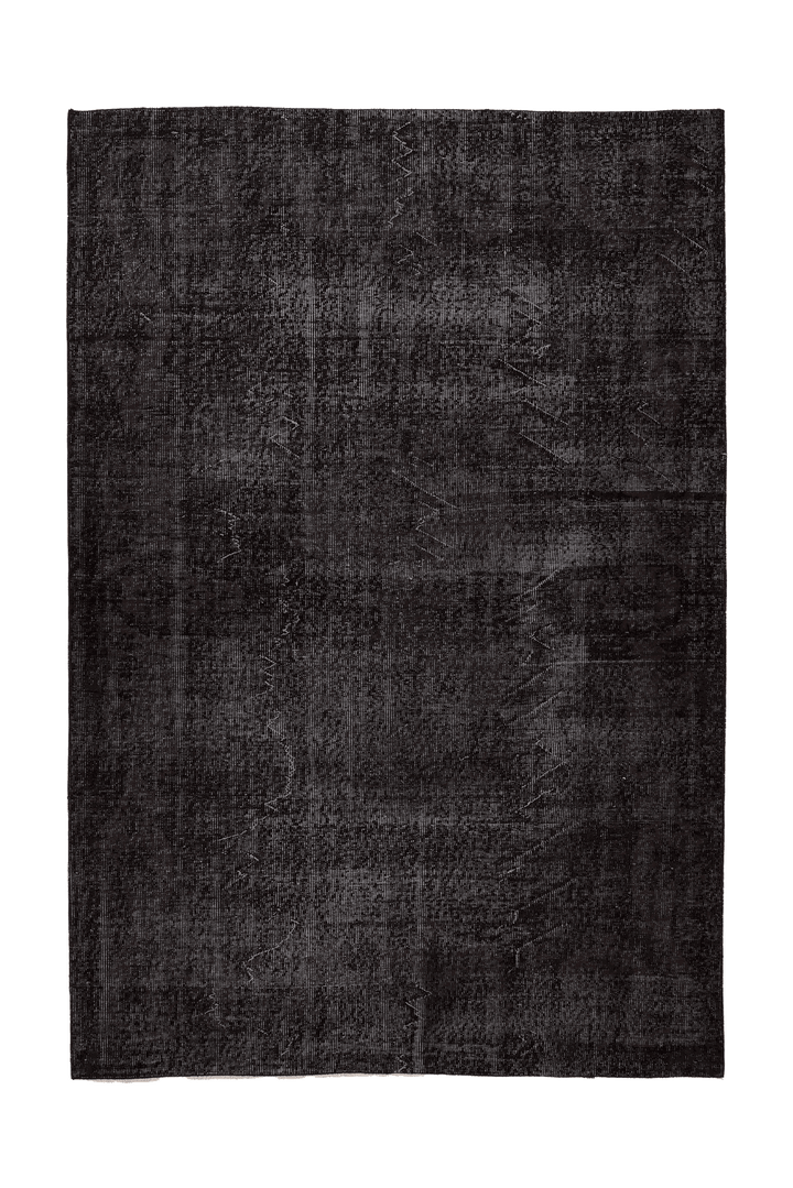 Vintage Isparta Turkish Area Rug 6x8 ft — Gray & Brown Overdyed