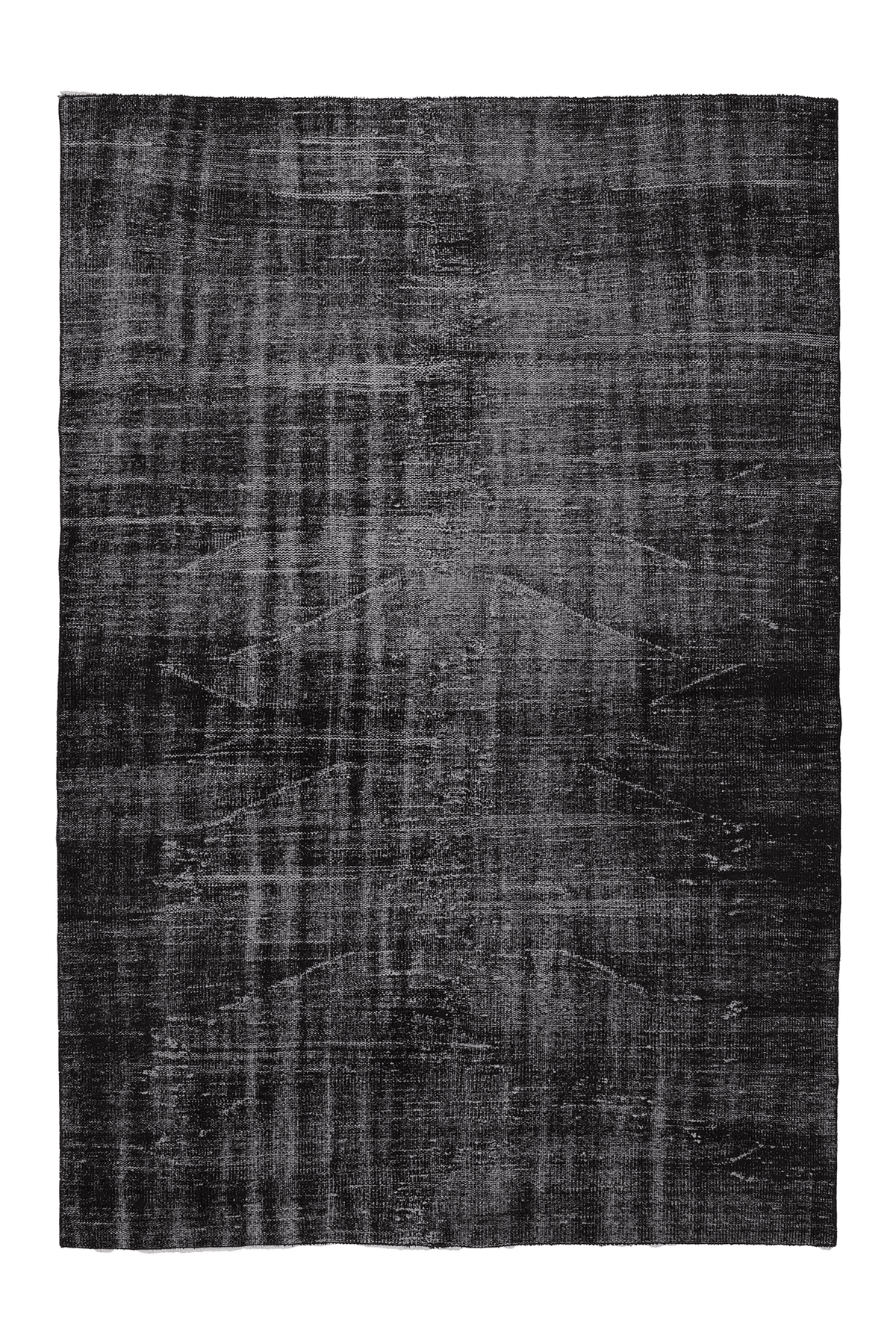 Vintage Isparta Turkish Area Rug 6x9 ft — Gray Overdyed
