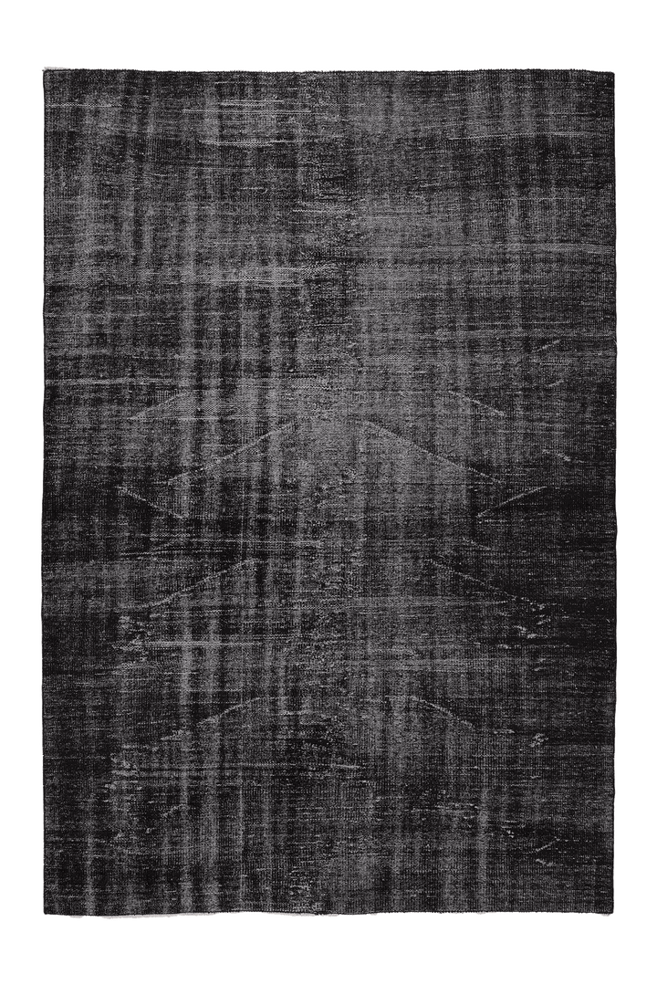 Vintage Isparta Turkish Area Rug 6x9 ft — Gray Overdyed