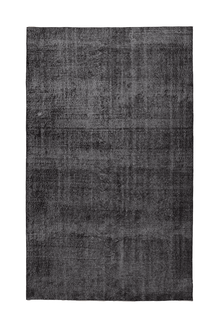 Vintage Isparta Turkish Area Rug 6x9 ft — Gray Overdyed