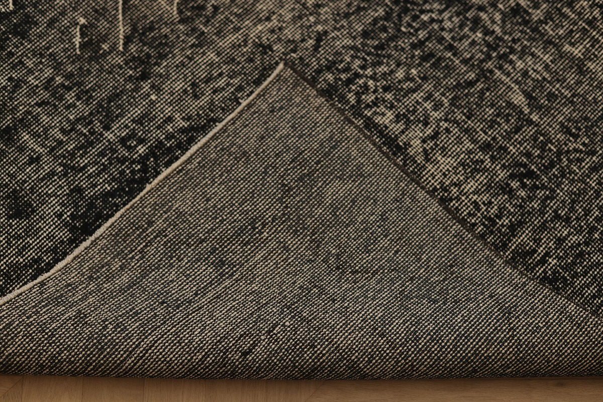 Vintage Isparta Turkish Area Rug 5x9 ft — Gray Overdyed