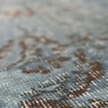 Vintage Isparta Turkish Area Rug 7x9 ft — Blue & Gray Overdyed