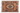 Vintage Muğla Turkish Area Rug 3x5 ft — Orange & Blue Geometric