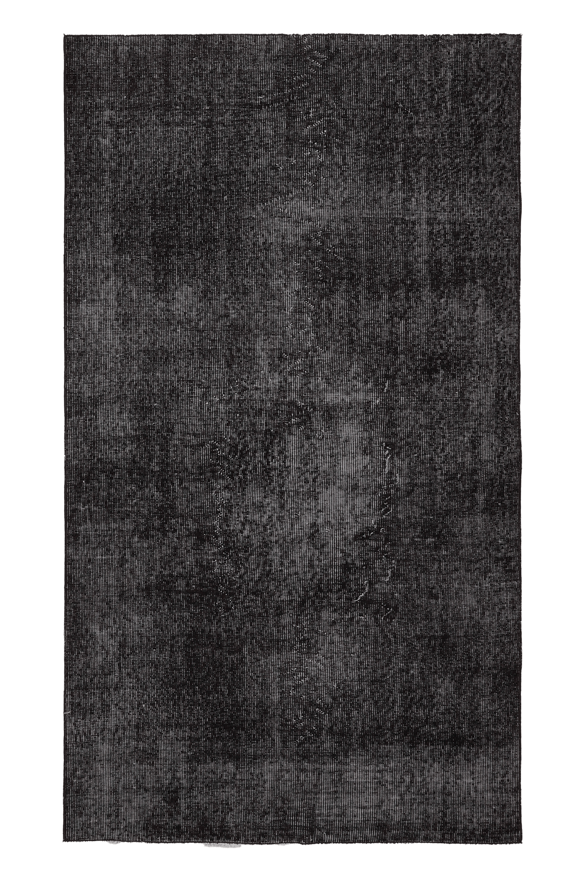 Vintage Isparta Turkish Runner Rug 3x6 ft — Gray Overdyed