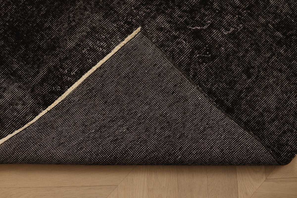 Vintage Isparta Turkish Runner Rug 3x6 ft — Gray Overdyed