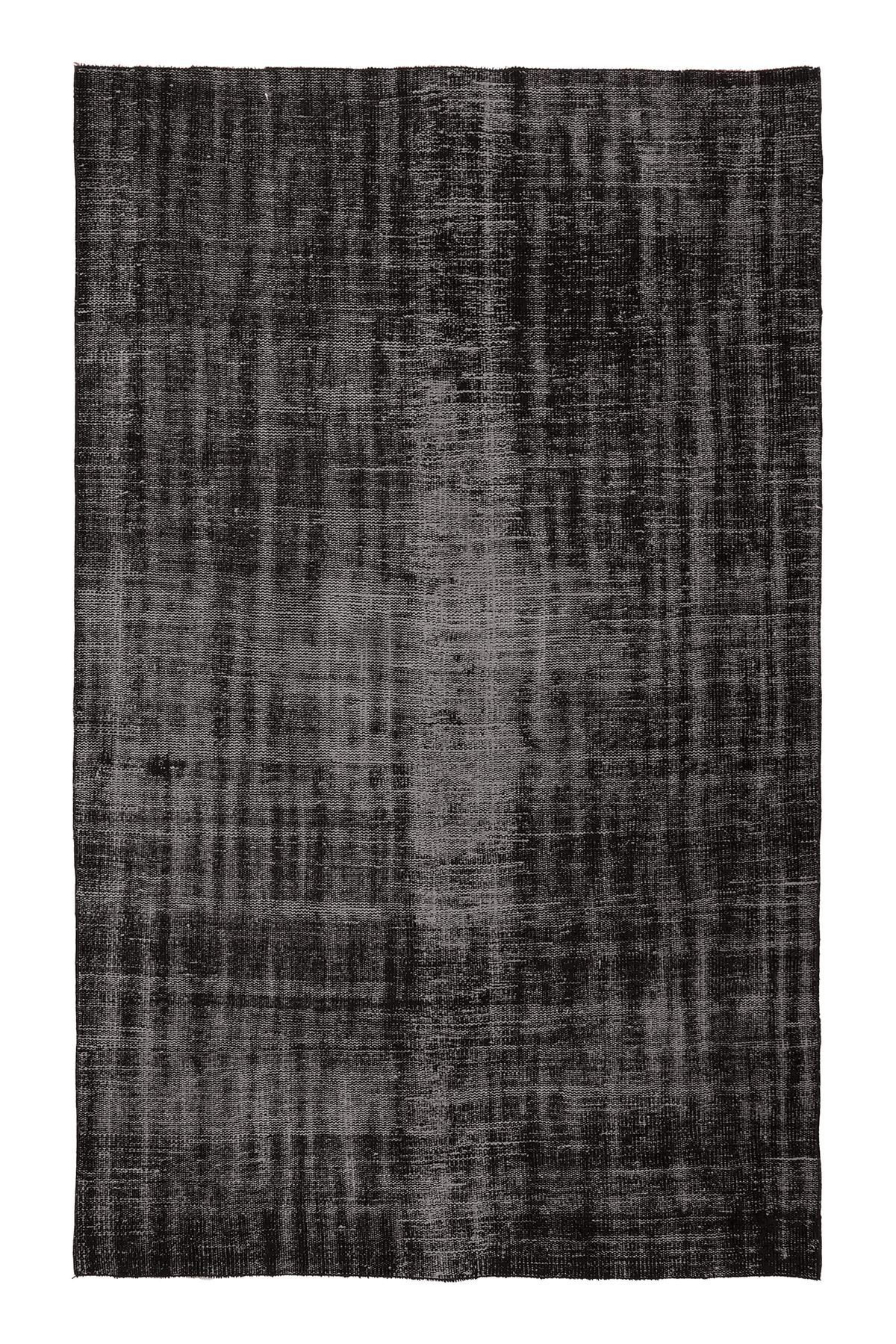 Vintage Isparta Turkish Area Rug 5x7 ft — Gray Overdyed