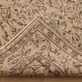Vintage Isparta Turkish Area Rug 5x9 ft — Beige & Brown Floral