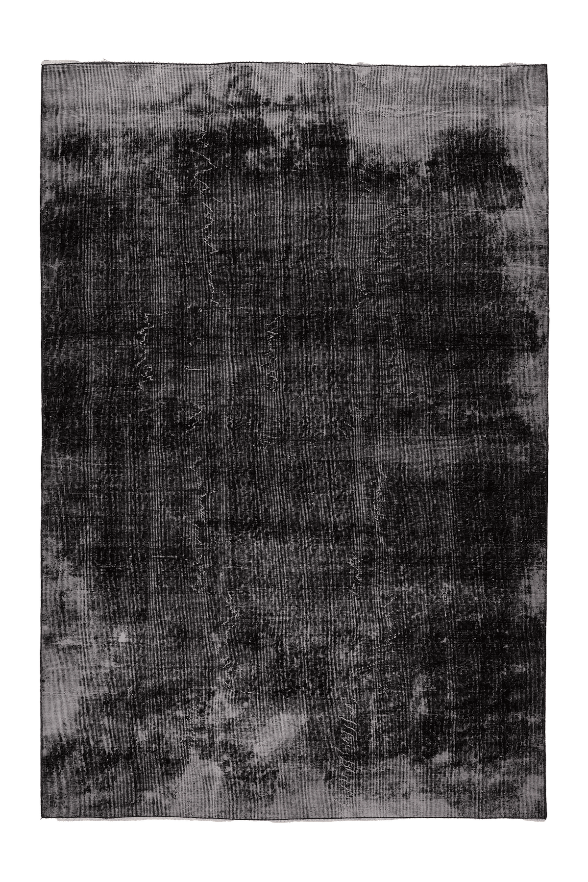 Vintage Isparta Turkish Area Rug 5x8 ft — Gray Overdyed