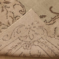 Vintage Isparta Turkish Area Rug 6x9 ft — Beige & Brown Floral