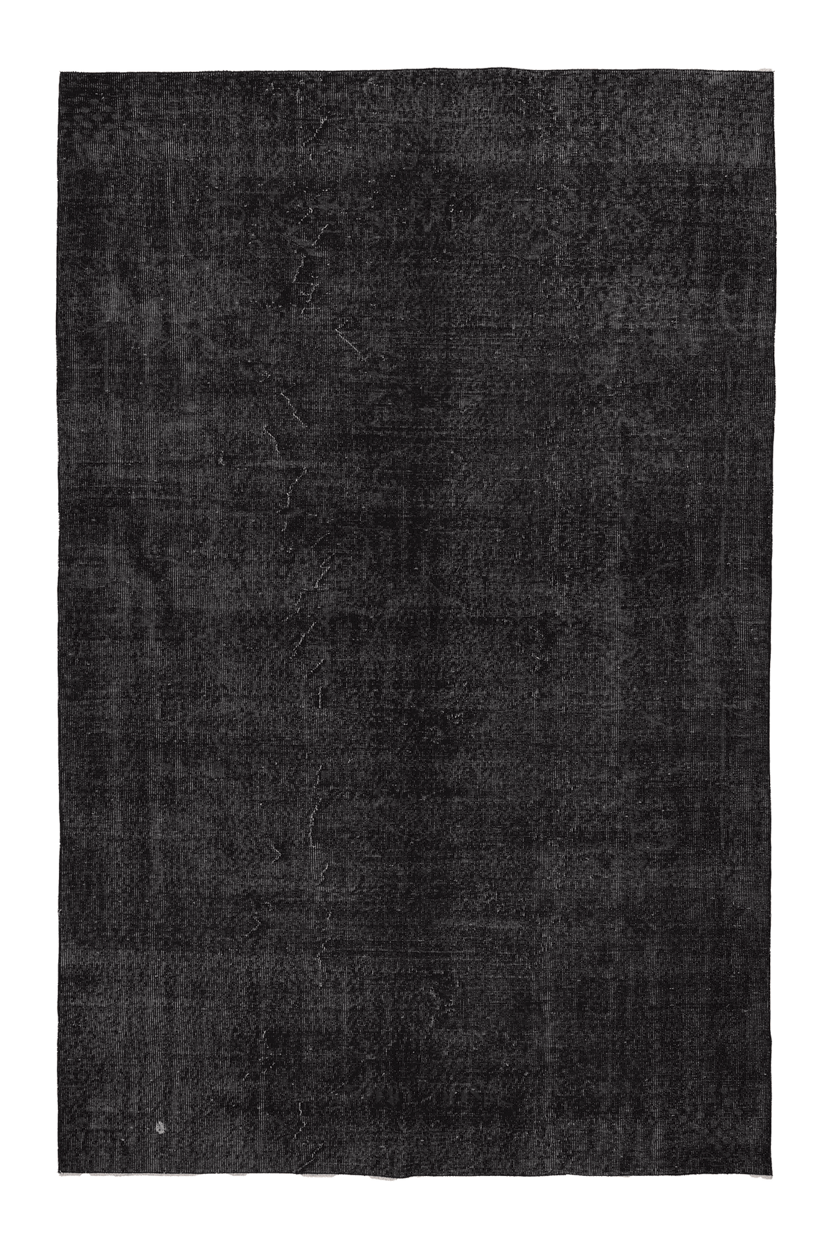 Vintage Isparta Turkish Area Rug 6x10 ft — Gray Overdyed