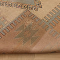 Vintage Niğde Turkish Area Rug 6x9 ft — Orange & Beige Geometric