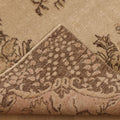 Vintage Isparta Turkish Area Rug 5x9 ft — Beige & Brown Floral
