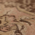 Vintage Isparta Turkish Area Rug 5x9 ft — Beige & Brown Floral