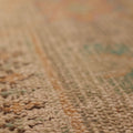 Vintage Manisa Turkish Area Rug 6x9 ft — Orange & Beige Floral