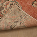 Vintage Isparta Turkish Runner Rug 2x3 ft — Red & Beige Floral