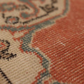 Vintage Isparta Turkish Runner Rug 2x3 ft — Red & Beige Floral