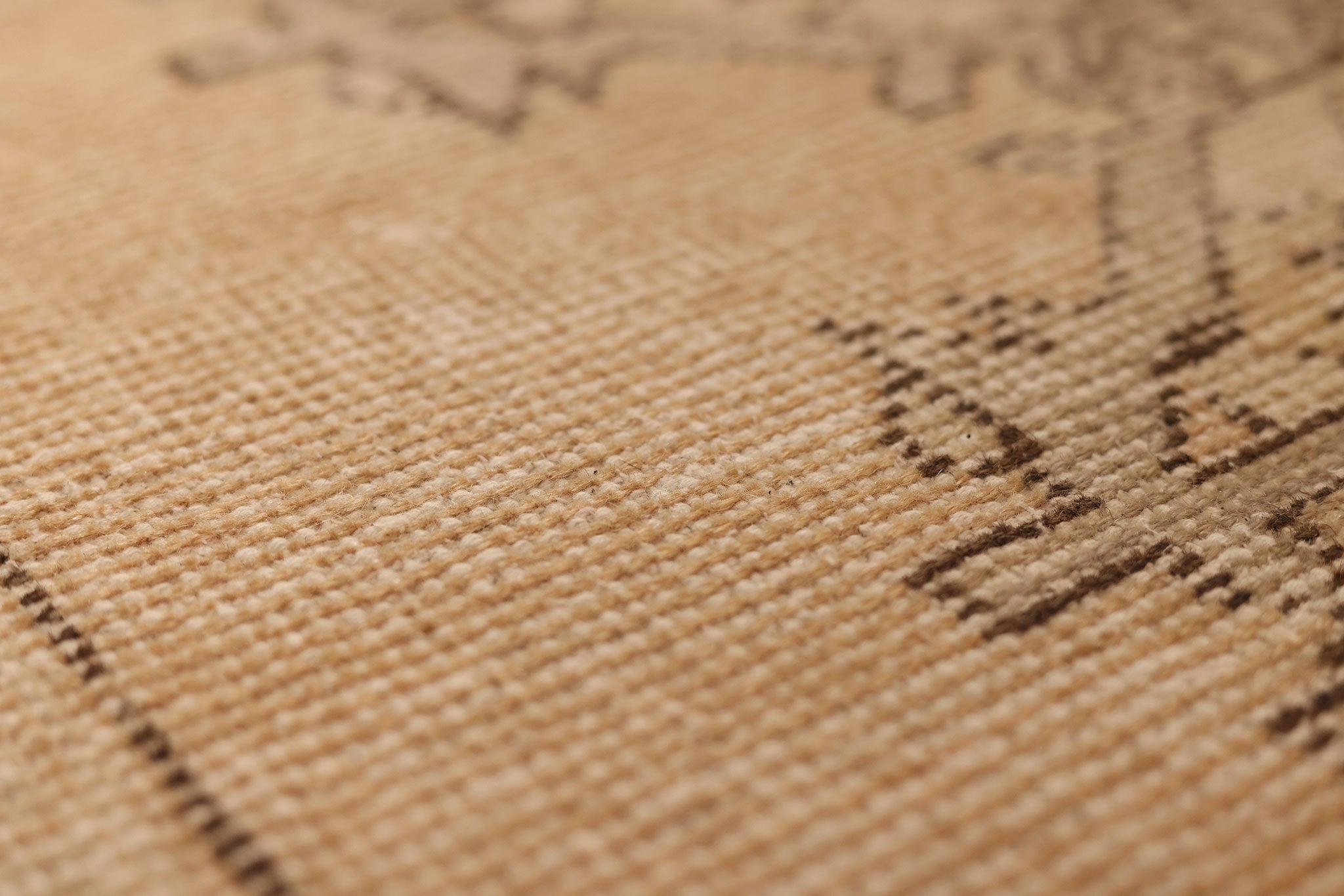 Vintage Niğde Turkish Runner Rug 3x9 ft — Beige & Brown Geometric (No. 62751)