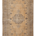 Vintage Manisa Turkish Area Rug 6x9 ft — Beige & Gray Floral