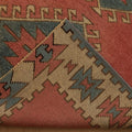 Vintage Uşak Turkish Runner Rug 3x16 ft — Red & Blue Geometric