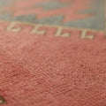 Vintage Uşak Turkish Runner Rug 3x16 ft — Red & Blue Geometric
