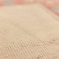 Vintage Uşak Turkish Area Rug 5x8 ft — Beige & Red Geometric