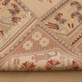Vintage Muğla Turkish Area Rug 5x8 ft — Beige & Red Geometric