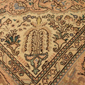 Vintage Southeastern Persian Style Area Rug 6x9 ft — Beige & Brown Medallion