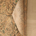 Vintage Southeastern Persian Style Area Rug 6x9 ft — Beige & Brown Medallion