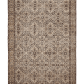Vintage Isparta Turkish Area Rug 6x10 ft — Beige & Brown Floral (No. 62828)