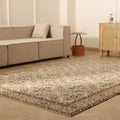 Vintage Isparta Turkish Area Rug 6x10 ft — Beige & Brown Floral (No. 62828)