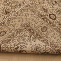 Vintage Isparta Turkish Area Rug 6x10 ft — Beige & Brown Floral (No. 62828)