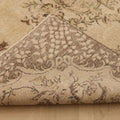 Vintage Isparta Turkish Area Rug 6x9 ft — Beige & Brown Floral (No. 62829)